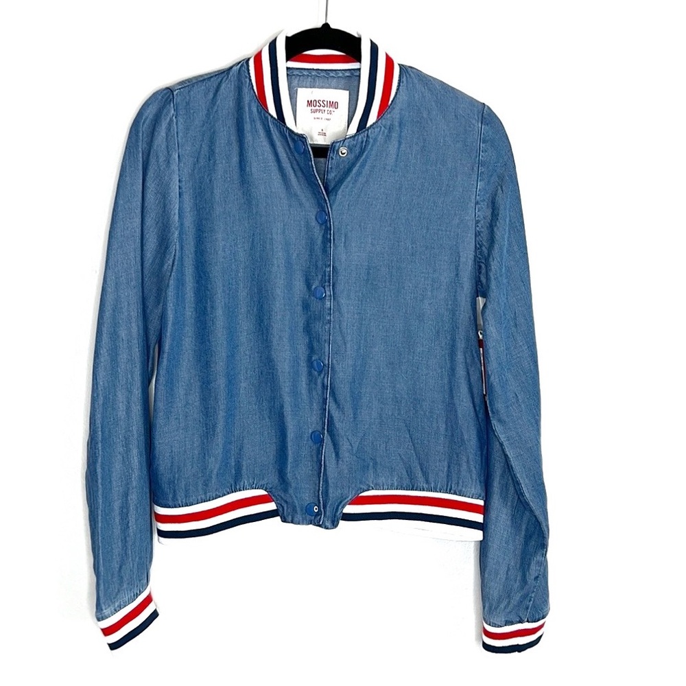 Varsity Style Lyocell Bomber Jacket size Small